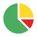 Circular chart, diagram Vector icon which can easily modify Royalty Free Stock Photo