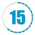 Circular chart, graph. Progress, completion, step indicator. Diagram from 1-24 sections. Segmented circle as duration, sequence,