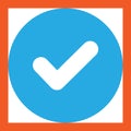 Simple Circular Blue Check Icon