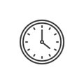 Circular clock line icon, Royalty Free Stock Photo