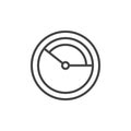 Circular clock line icon Royalty Free Stock Photo