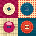 Circular clothing button icon set. Royalty Free Stock Photo