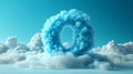 Circular cloud formation in a clear sky Royalty Free Stock Photo