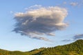 Circular clouds over the forest