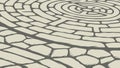 Circular Cobblestone Pattern Vector, Ancient Pavement Texture, vector design Generative AI Royalty Free Stock Photo