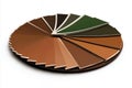 Circular Color Palette Displaying Brown and Green Tones