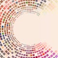 Circular colorful squares Royalty Free Stock Photo