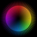 Circular colours spectrum. Gamut of viewable colours frequencies.