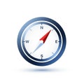Circular compass illustration with a sleek design on a white background. The Royalty Free Stock Photo