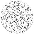 Circular concentric arrows. Cyclic, cycle arrows. Arrow element