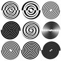 Circular concentric circles, rings. Spiral, vortex, swirl desig