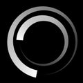 Circular, concentric element. Abstract circle. Preloader, crosshair, buffer shape Royalty Free Stock Photo
