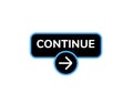 Circular continue button icon with arrow for seamless user navigation and interface design