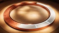Circular Copper and White Architectural Feature Royalty Free Stock Photo
