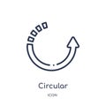 circular counterclockwise arrows icon from ultimate glyphicons outline collection. Thin line circular counterclockwise arrows icon