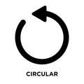 Circular Counterclockwise Arrows icon vector isolated on white b