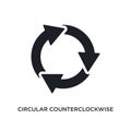 circular counterclockwise arrows isolated icon. simple element illustration from ultimate glyphicons concept icons. circular