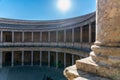 Circular Courtyard of the Palace of Charles V, Granada Royalty Free Stock Photo