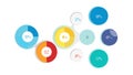 Circular Data Elements Infographic Design Vector, vector design Generative AI Royalty Free Stock Photo