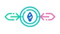 Circular Data Flow Compass, Process Guidance Icon, vector design Generative AI Royalty Free Stock Photo