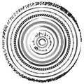 Circular decorative frames. Artistic vector borders. Black and white. Abstract round designs. Royalty Free Stock Photo