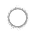Black and white vector style illustration of a central blank grunge circle Royalty Free Stock Photo