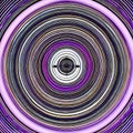 A circular design with intricate interlocking shapes in shades of purple and pink3, Generative AI