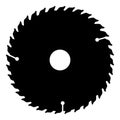 Circular disk icon black color illustration flat style simple image