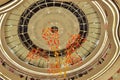 Circular dome of modern plaza hall