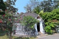 Circular dome-shaped building near north entrance, Wat Phumin, a Thai Buddhist temple in Nan, containing scenes from Buddhist Hell