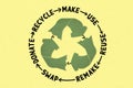 Circular Economy Fashion, clothes recycle icon sustainable fashion concept Royalty Free Stock Photo