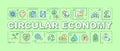 Circular economy word concepts green banner Royalty Free Stock Photo