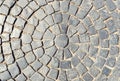 Circular element of old pavement