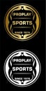 circular emblem featuring sports proplay