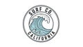 Vintage Surf Co. California Wave Emblem Royalty Free Stock Photo