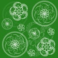 Circular floral green background Royalty Free Stock Photo