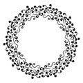 Circular floral ornament, frame for