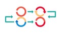 Circular Flow Arrows - Continuous Process Cycle, vector design Generative AI Royalty Free Stock Photo