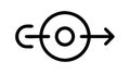 Circular flow diagram icon, for processes, cycles, or connection, vector design Generative AI Royalty Free Stock Photo
