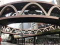 Circular footbridge in Causeway Bay, Hong Kong