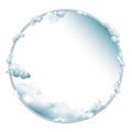 a circular frame with clouds in the sky Royalty Free Stock Photo