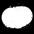 circular frame and dripping paint stains background generative AI illustration Royalty Free Stock Photo