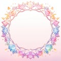 A circular frame with a lot of jewels