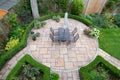 Circular garden patio