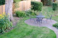 Circular garden patio