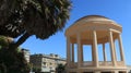 Circular gazebo temple of music near the Mascagni terrace. The small building is built near the sea and the aquarium