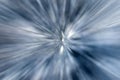 Circular geometric dark blue white background. Abstract explosion effect. Centric motion pattern
