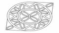 Circular geometric pattern with interlocking shapes, abstract art vector design Generative AI Royalty Free Stock Photo