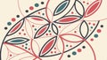 Circular geometric pattern with segmented abstract internal shapes vector design Generative AI Royalty Free Stock Photo