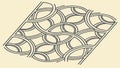Circular Geometric Wave Pattern Abstract Design, vector design Generative AI Royalty Free Stock Photo